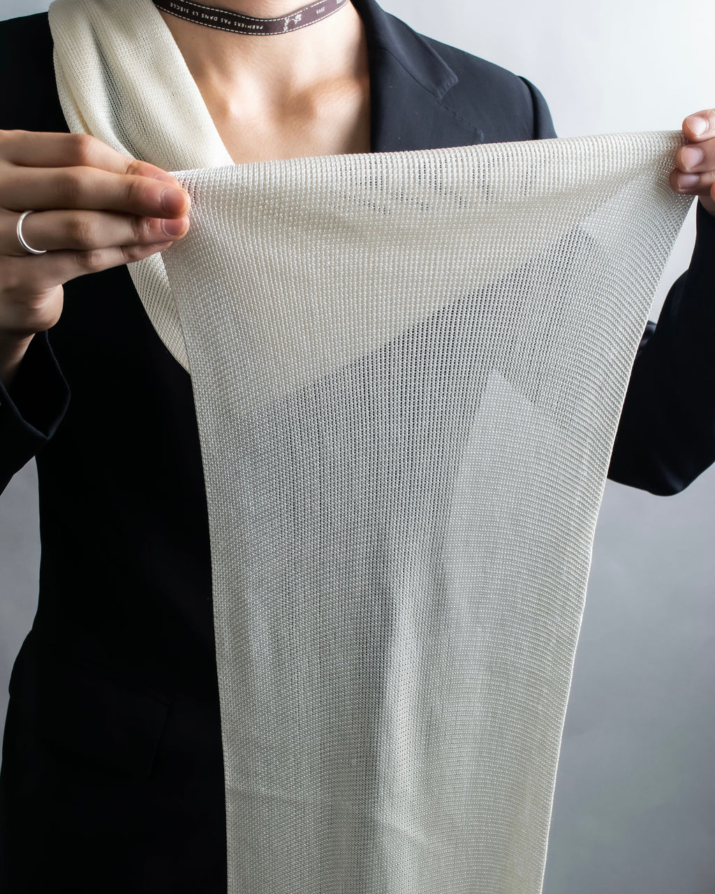 "LOEWE" Shiny silk anagram logo stole