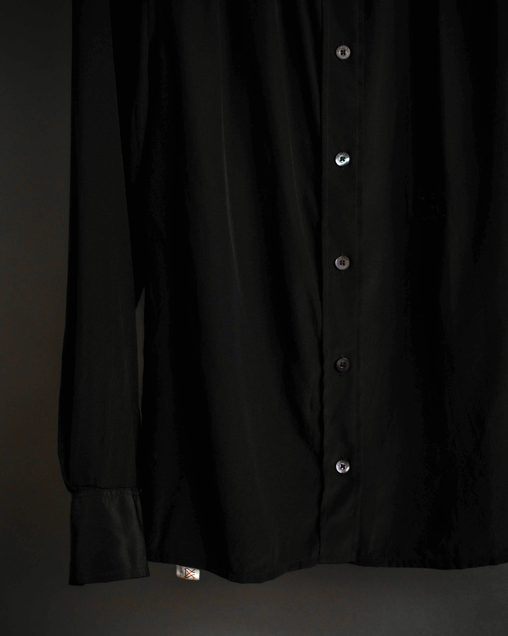 "CELINE" Triomphe embroidered design silk shirt