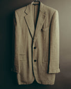 -SPECIAL- “HERMES” 80’s-90’s Herringbone linen suit set
