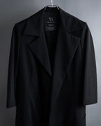 "Y's" Sharp lapel draping tailored coat