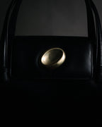 –SPECIAL– "GUCCI" 90’s Architectural oval hardware box calf handbag