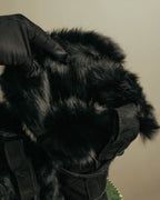 “YVES SAINT LAURENT“ Fur trimmed suede winter boots