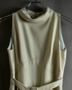 "VALENTINO" Belted design sleeveless long dress