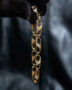 "DIOR" Oval chain rhinestone studded bracelet