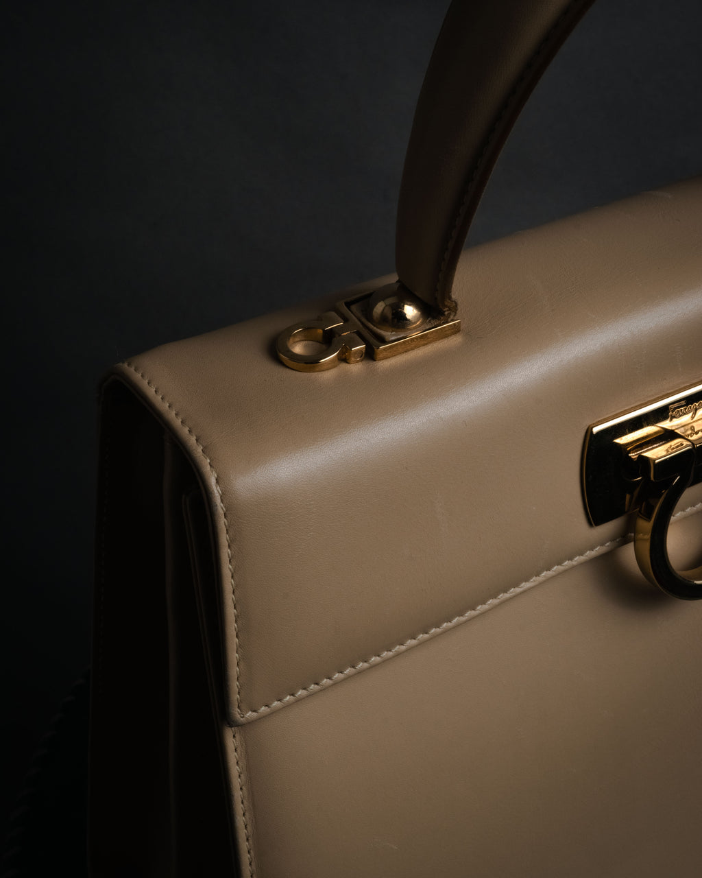 “Salvatore Ferragamo” 1990’s-00’s Gancini top handle bag