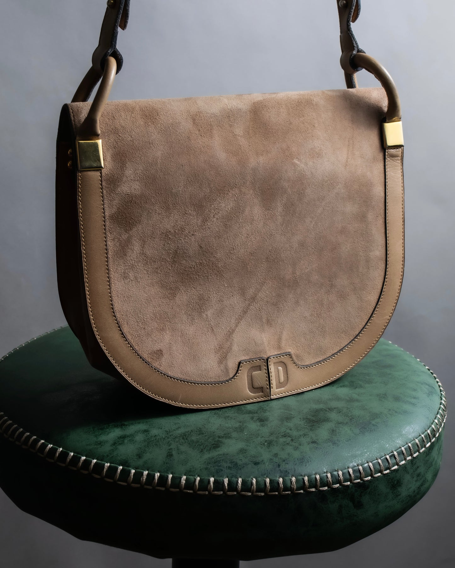 "Christian Dior" Suede material one handle shoulder bag