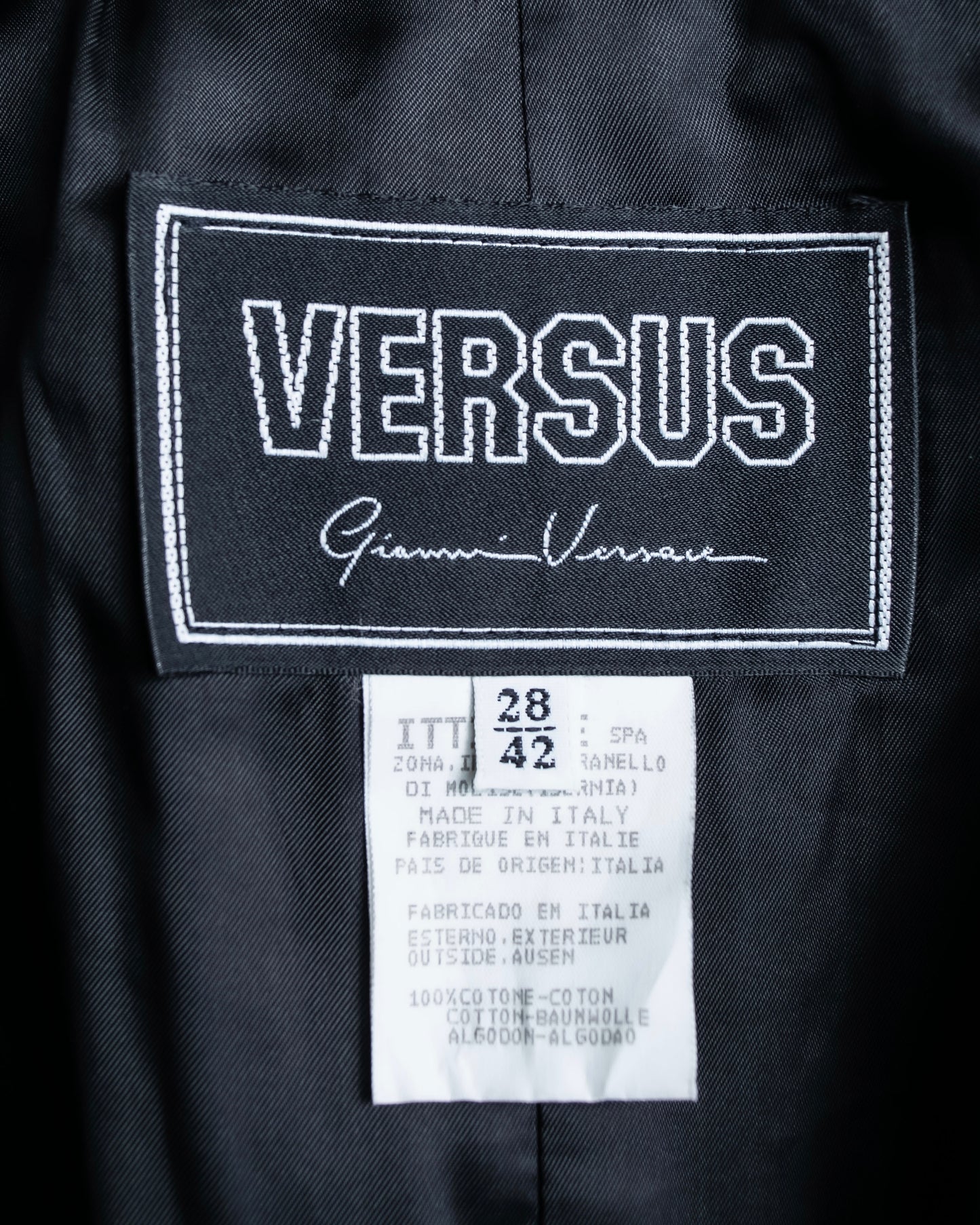 "Versus Versace" Belted design short length stencolor coat