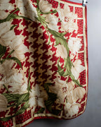 "Christian Dior" Houndstooth floral square scarf