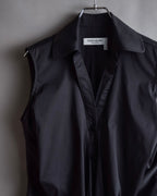 "Yves Saint Laurent Rive Gauche"
Twisted front sleeveless shirt