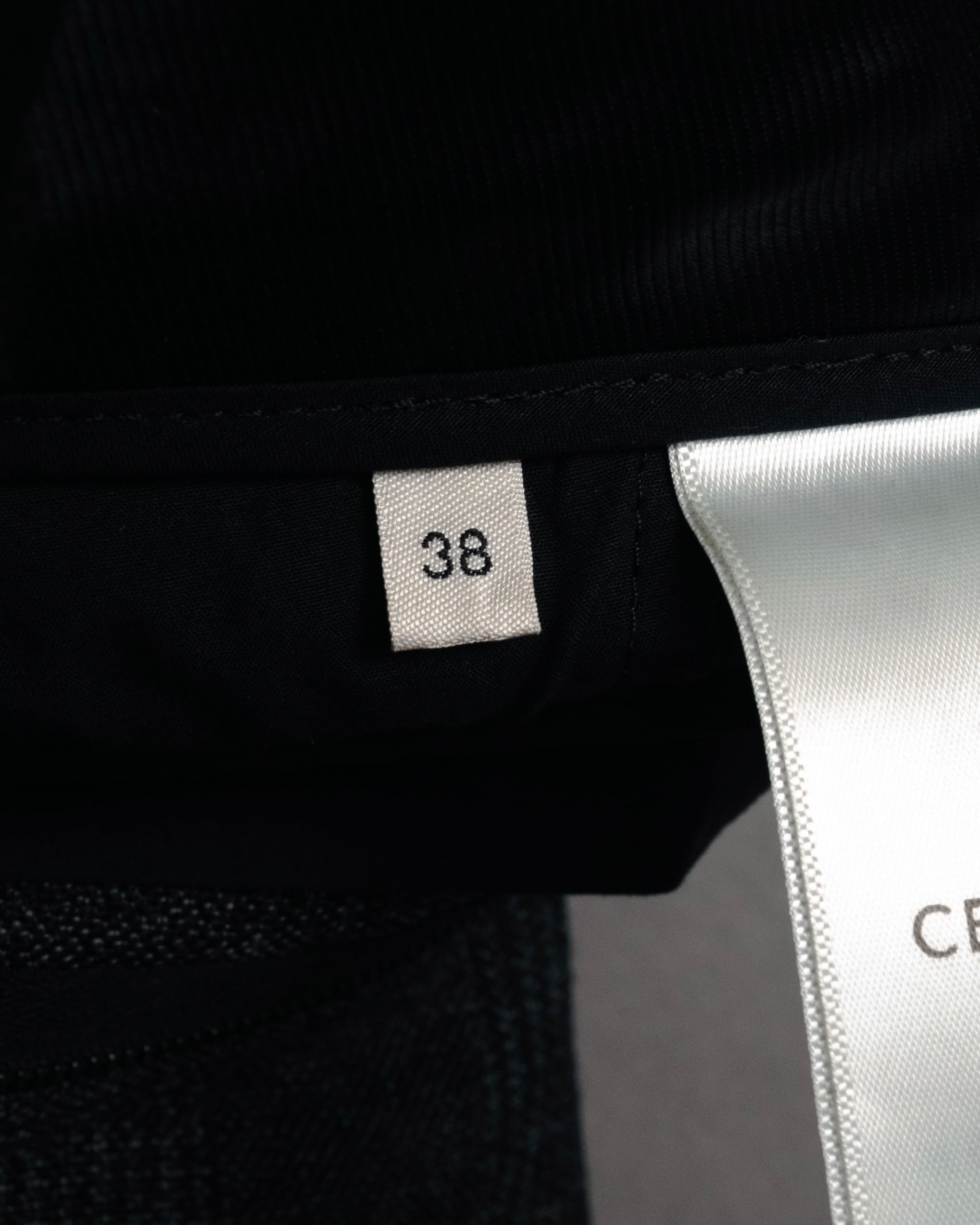 “CELINE” Post-2018 Glen check wool tailored trousers