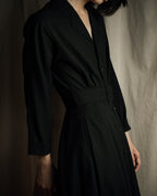 "tricot COMME des GARCONS" 90's Tailored collar belted long dress