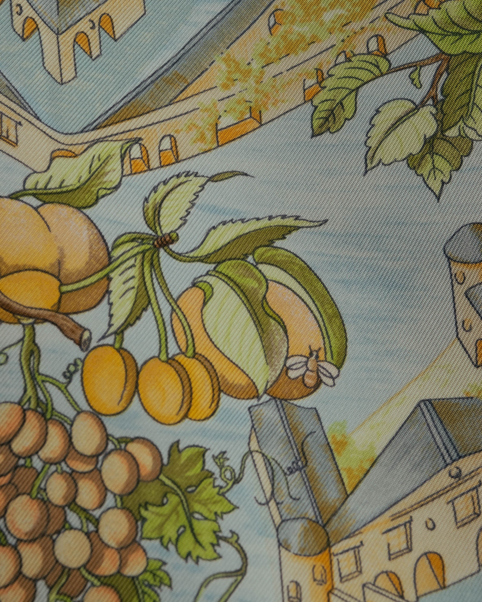 "HERMÈS" 00's Au pays de cocagne silk scarf
