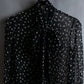 "Saint Laurent Paris 2020"
Ribbon detail polka dot pattern sheer shirt