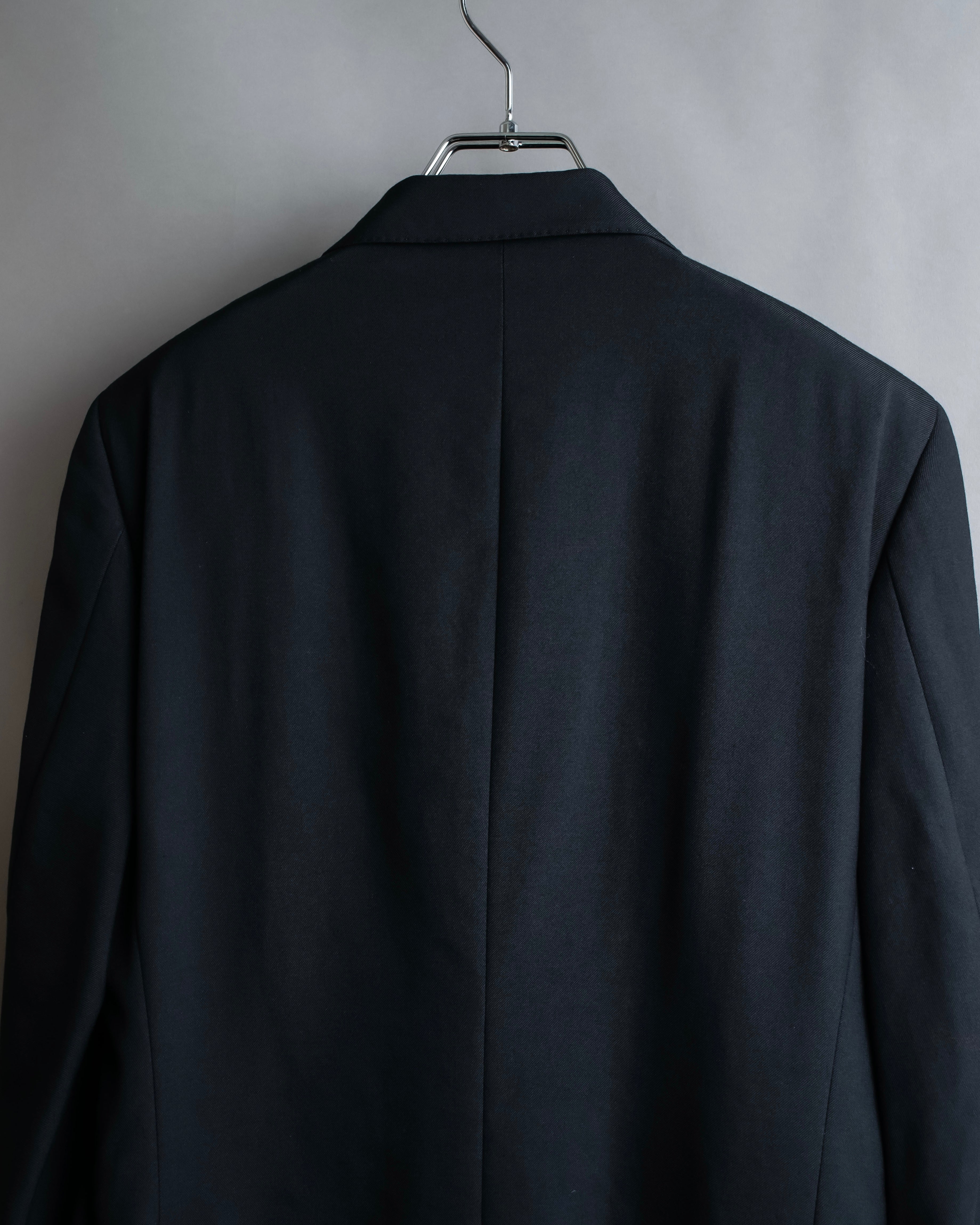 "BURBERRYS" Peaked lapels tailored jacket & wide tapered silhouette slacks set up