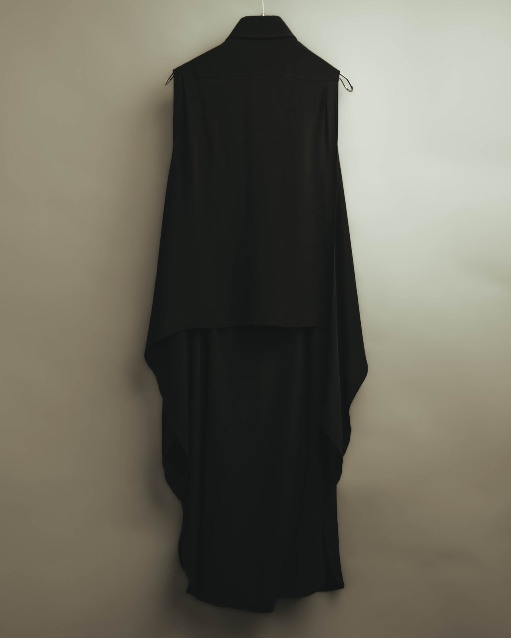 -SPECIAL- “HERMÈS“ 00’s-10’s Sleeveless silk draped shirt dress