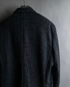 "POLO Ralph Lauren" Herringbone weave charcoal gray tailored jacket