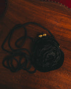 –SPECIAL– “BOTTEGA VENETA” 80’s-90’s Sculptural rose velvet kiss-lock shoulder bag
