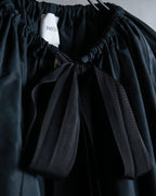 "PATOU" Ribbon shirring design poncho dress