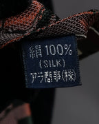 "JEAN PAUL GAULTIER HOMME" Drawing camouflage design silk neck tie