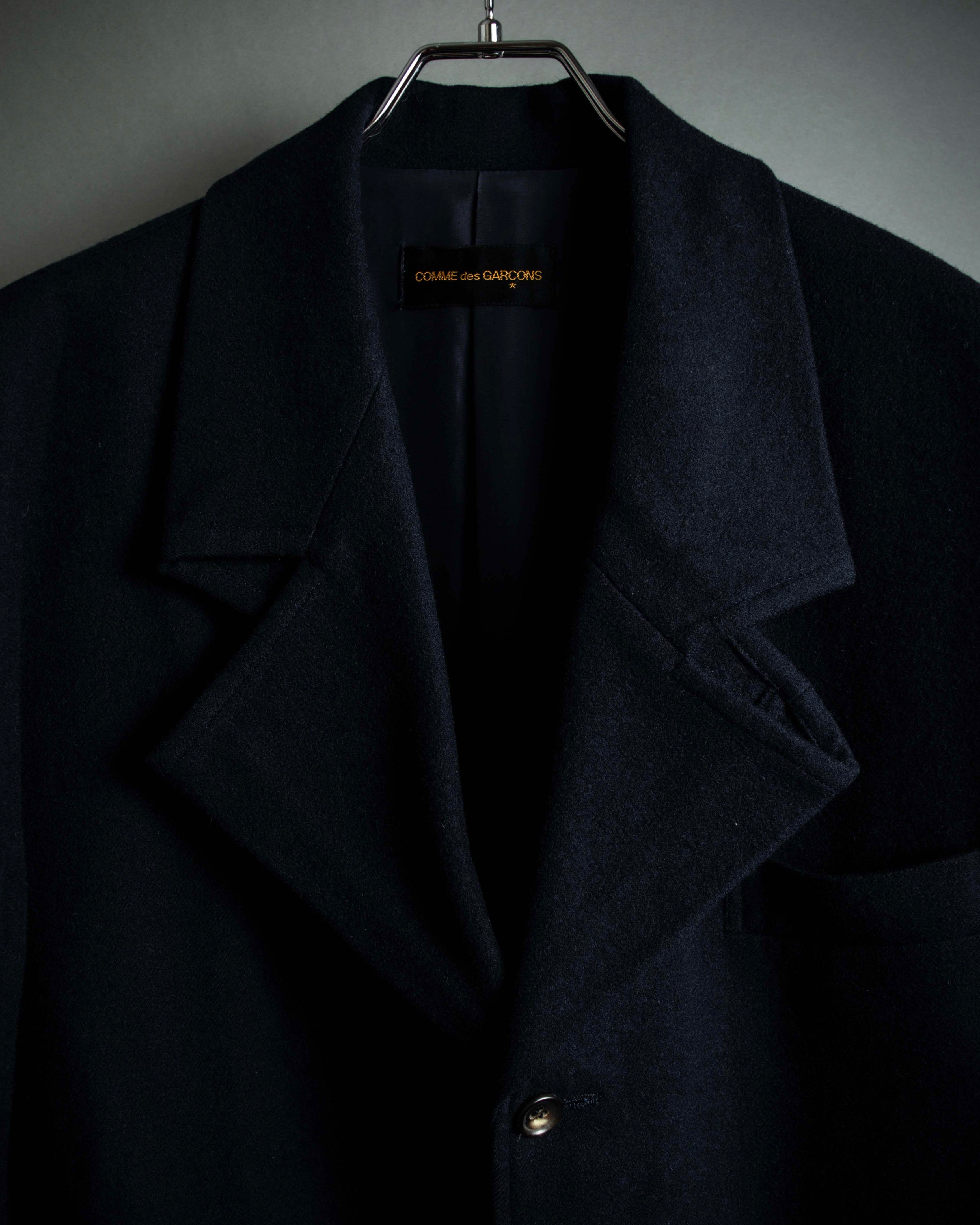 "COMME des GARCONS" 90's Front panel docking design chester coat