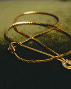 "Christian Dior" 80's-90's Gold tone rhinestone cd lariat necklace