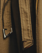 “GUCCI” 00’s-10’s Cashmere-blend leather-trimmed belted long coat