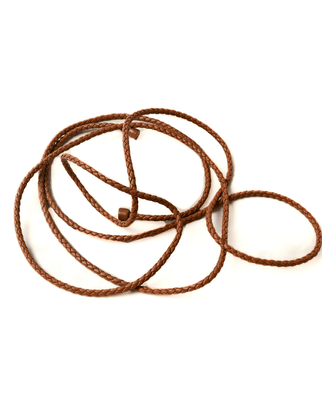 BOTTEGA VENETA/ Intrecciato Leather Belt Brown