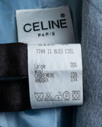 “CELINE “ beautiful shaped sky blue tailored jacket