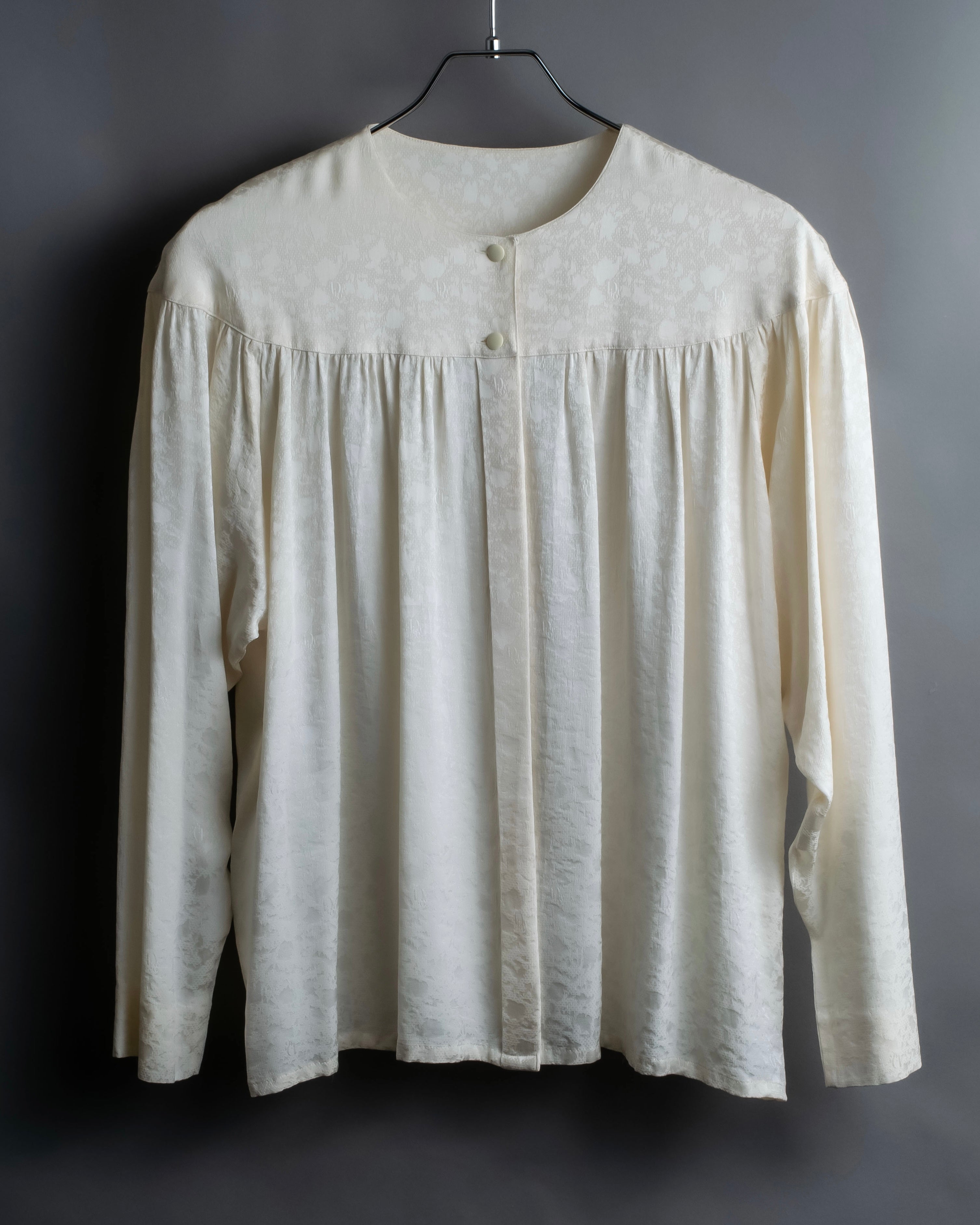 "Christian Dior" Shiny off-white shirt