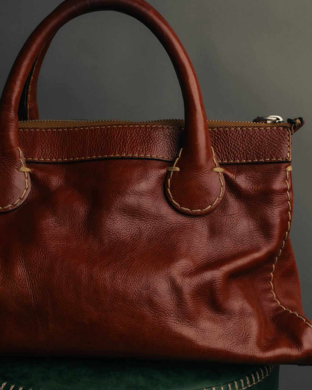 "Chloé" 00's Cognac leather top handle bag
