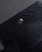 "BALENCIAGA" Motorcycle detail compact leather wallet
