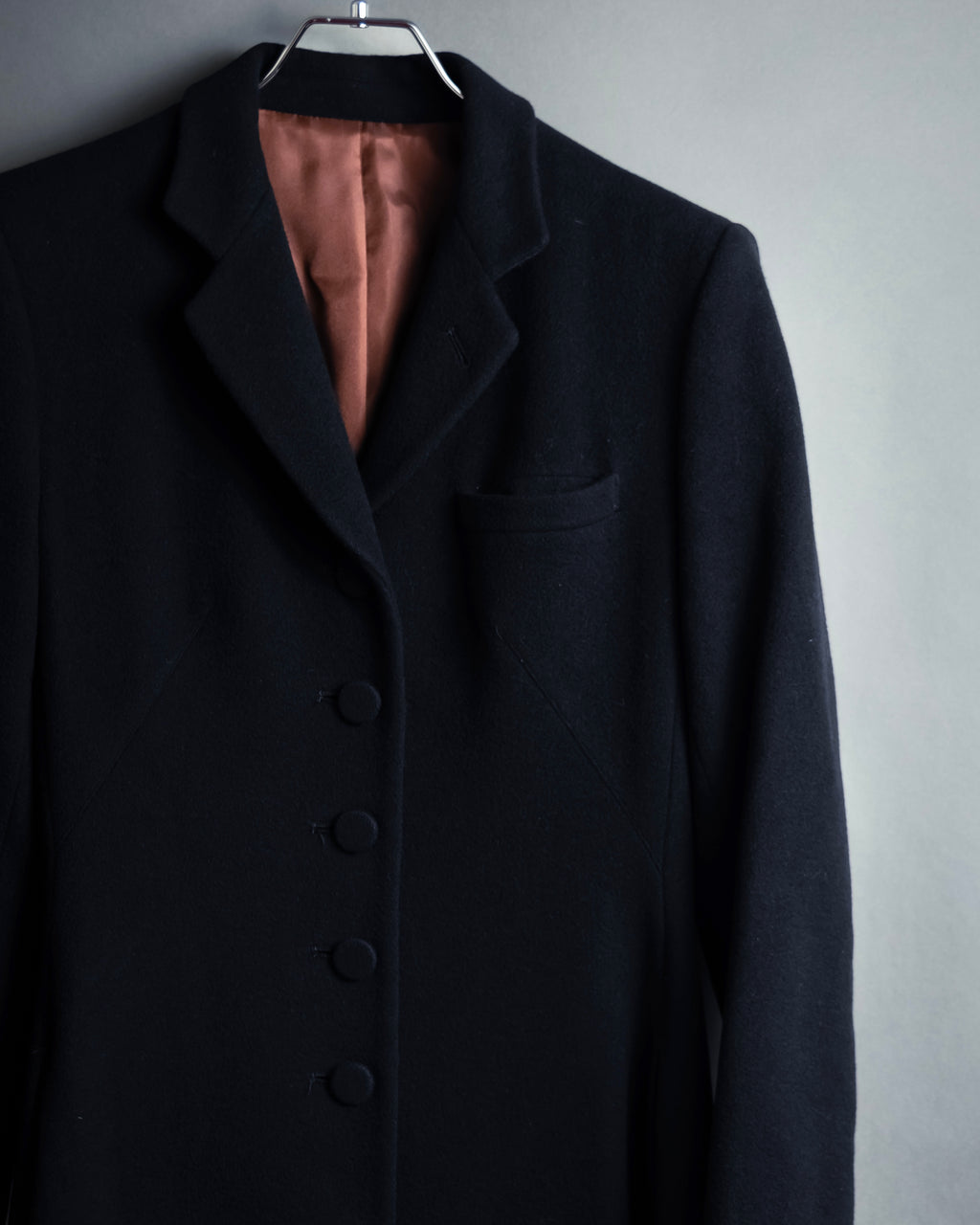 -SPECIAL- "JEAN PAUL GAULTIER"
 90's-00's Waist shape A-line silhouette black color super long coat