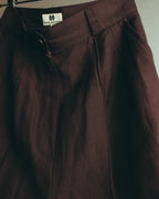 -SPECIAL- “DRIES VAN NOTEN” 90’s–00’s Rayon linen tailored long jacket and shorts set up