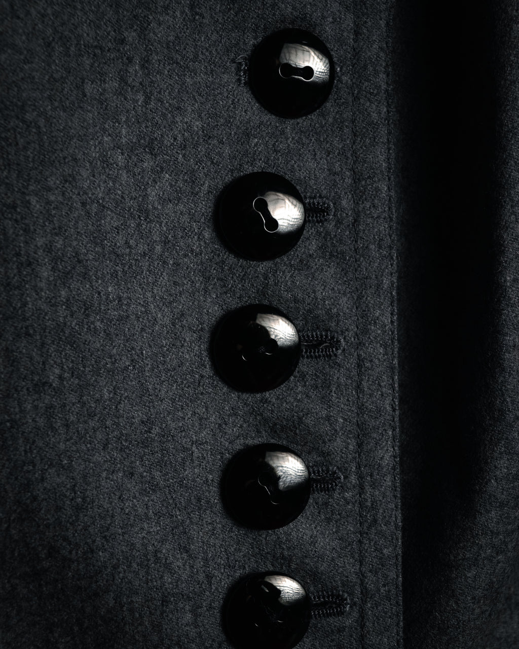 “Miss Dior” 90’s asymmetrical multi button wool dress