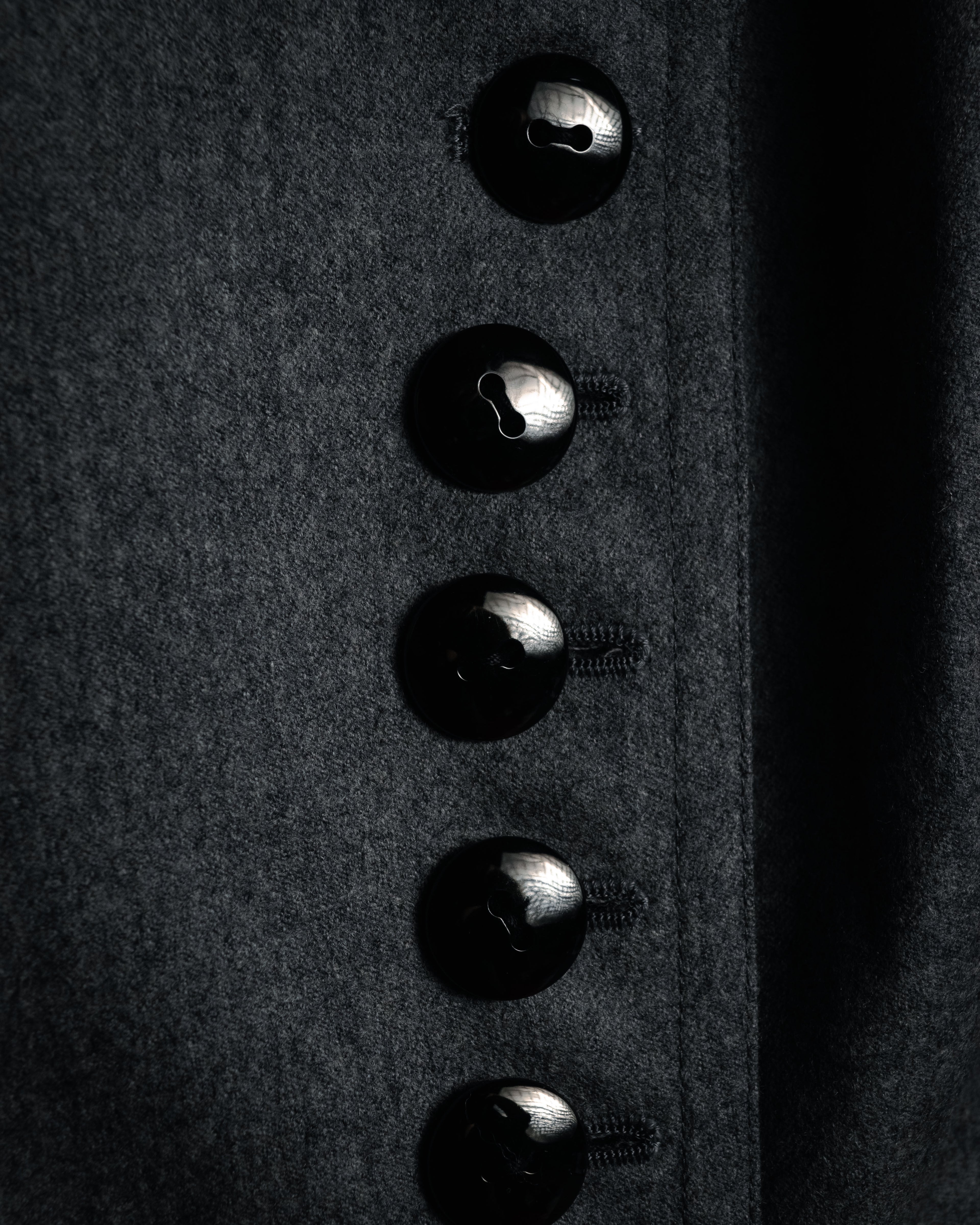 “Miss Dior” 90’s asymmetrical multi button wool dress