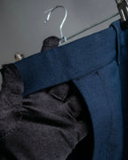 "GUCCI" Deep-tuck wool gently flared slacks