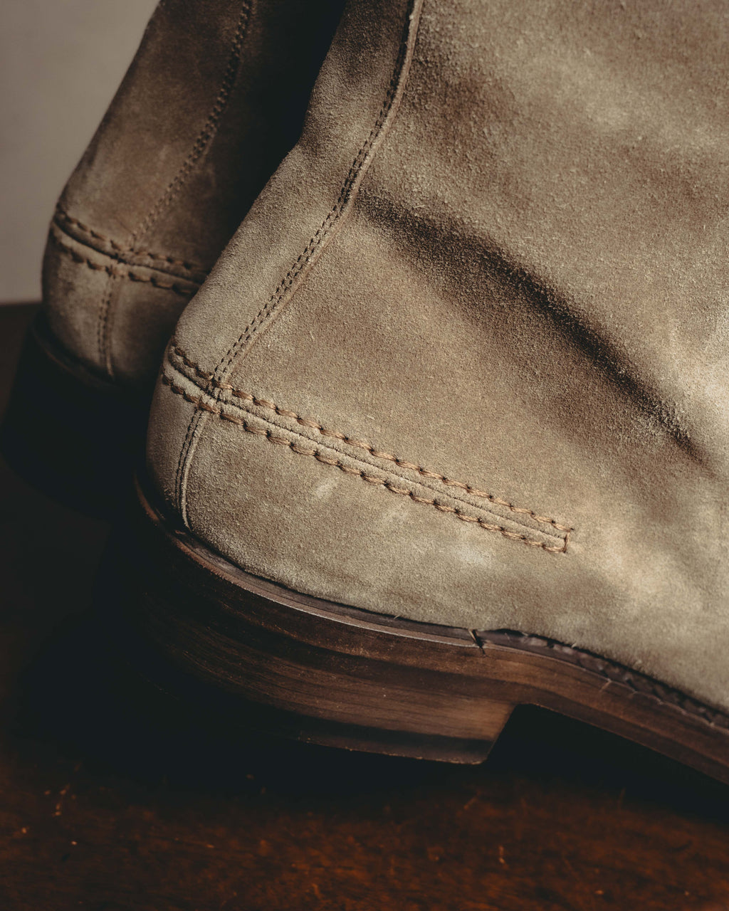 -SPECIAL- “Dior” 00’s Taupe suede square toe riding boots