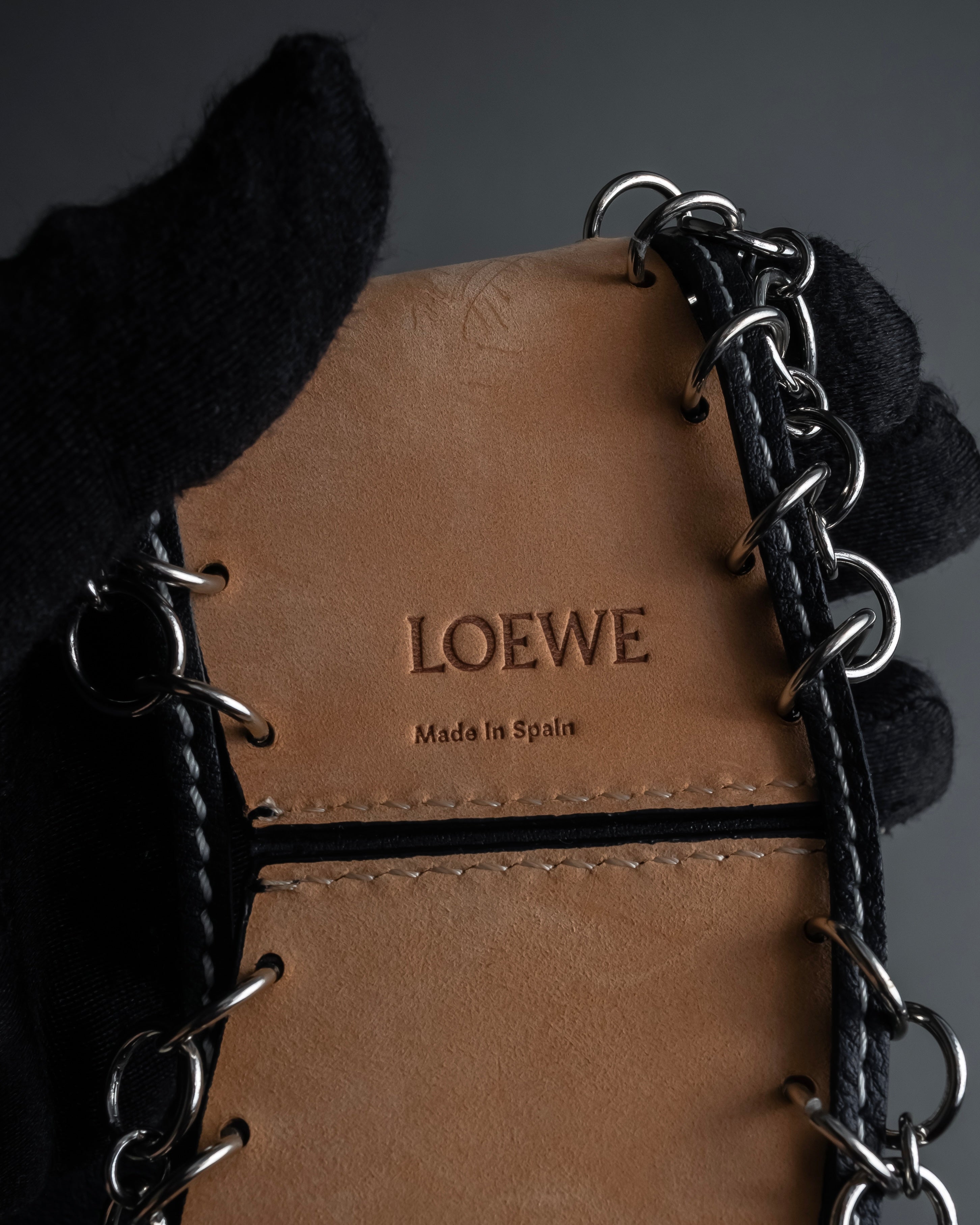 "LOEWE" Ring design leather corset necklace