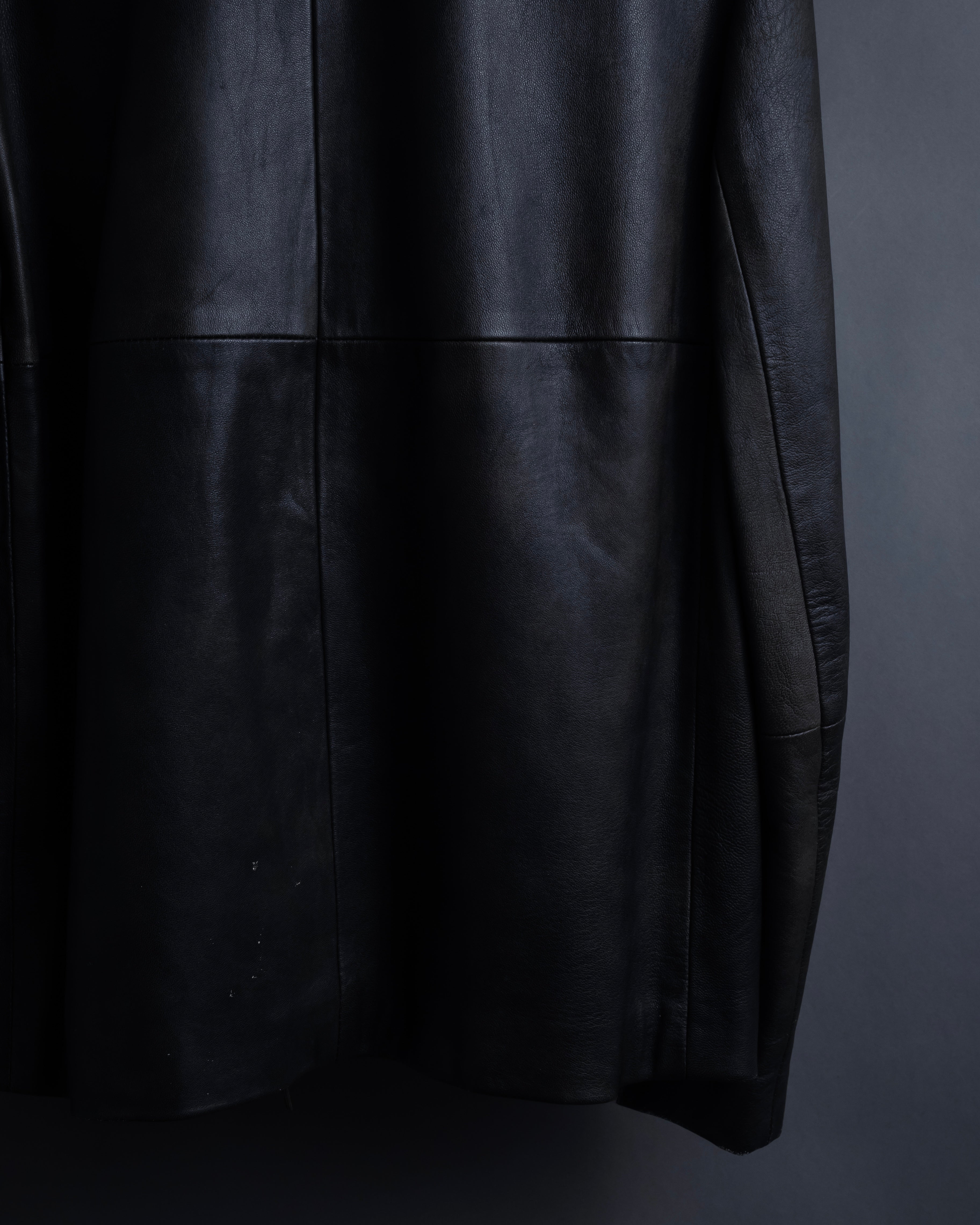 "Weekend Max Mara" Minimalist design center zip-up leather jacket