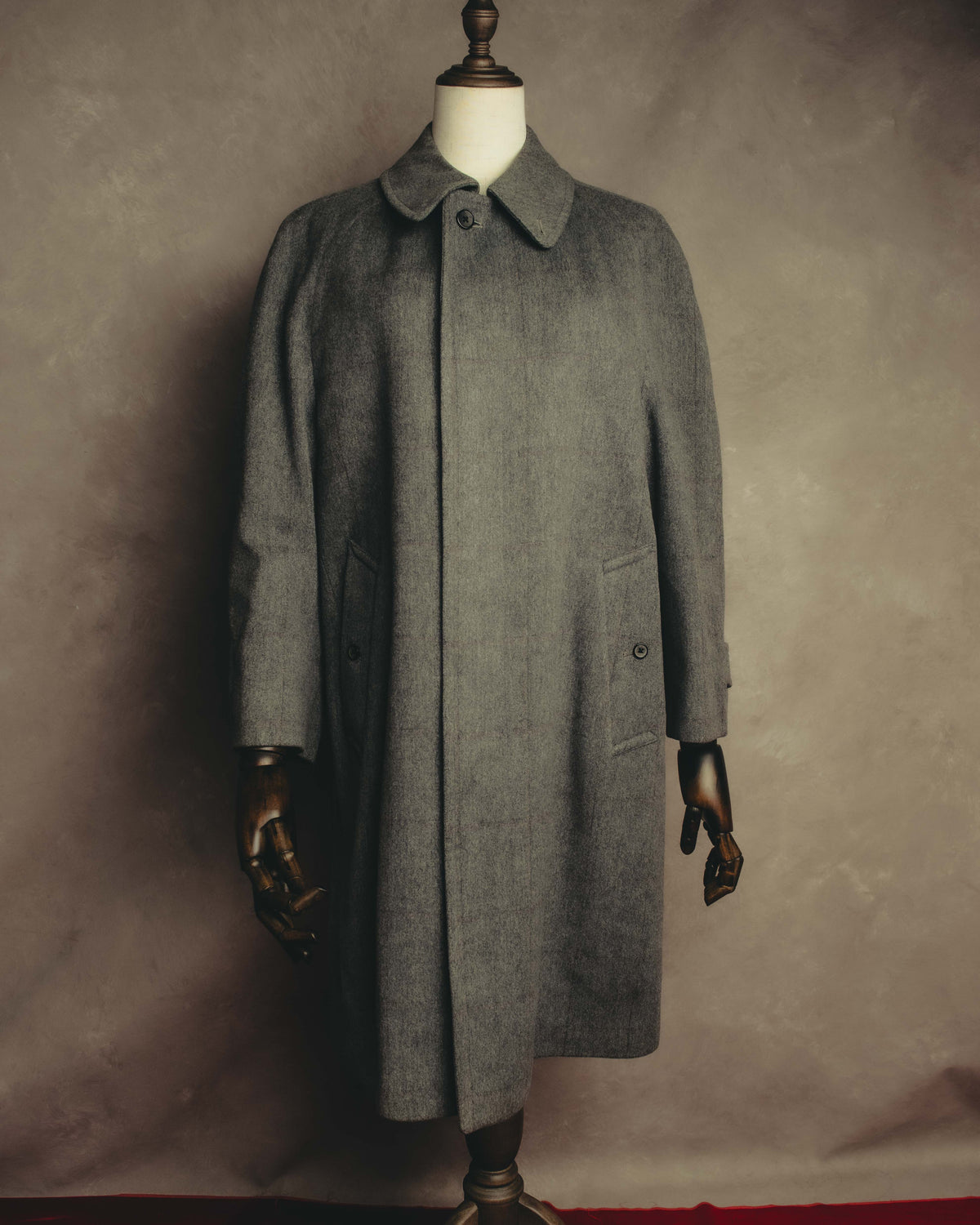 “Burberrys” 80’s Bedford wool balmacaan coat