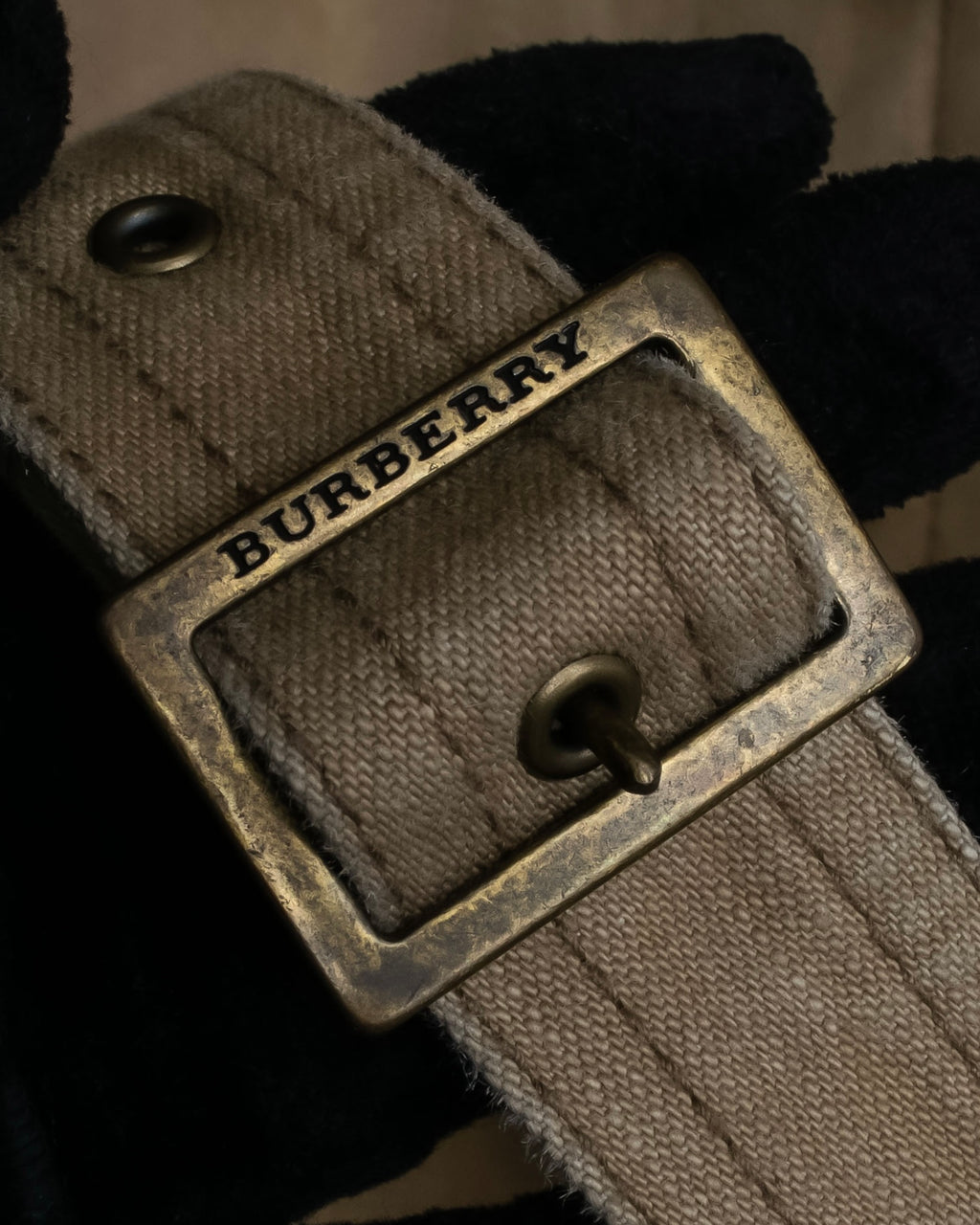 "BURBERRY" Selvedge denim trench detail jacket