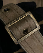 "BURBERRY" Selvedge denim trench detail jacket