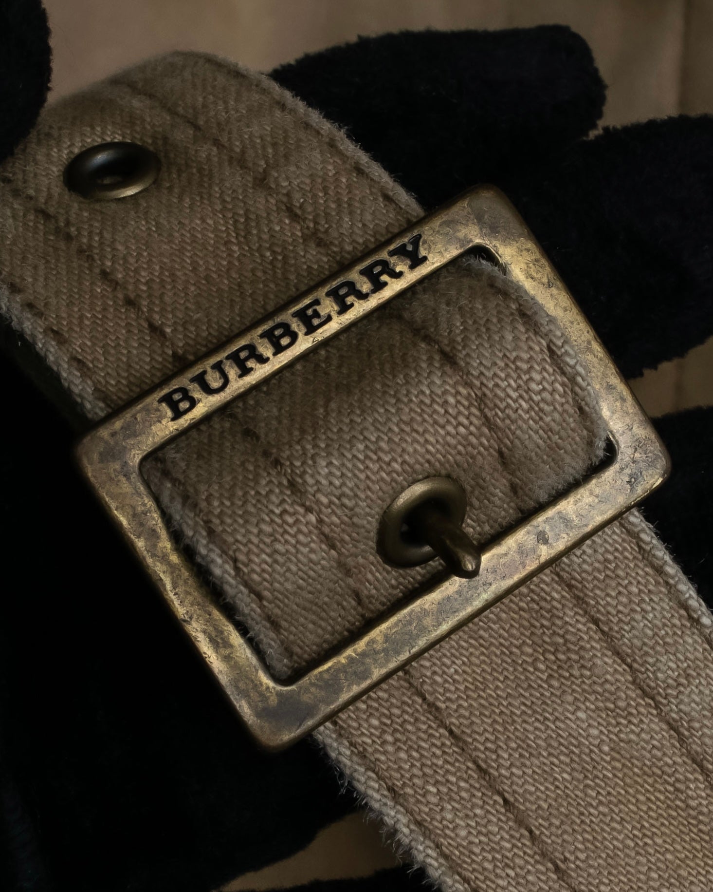 "BURBERRY" Selvedge denim trench detail jacket