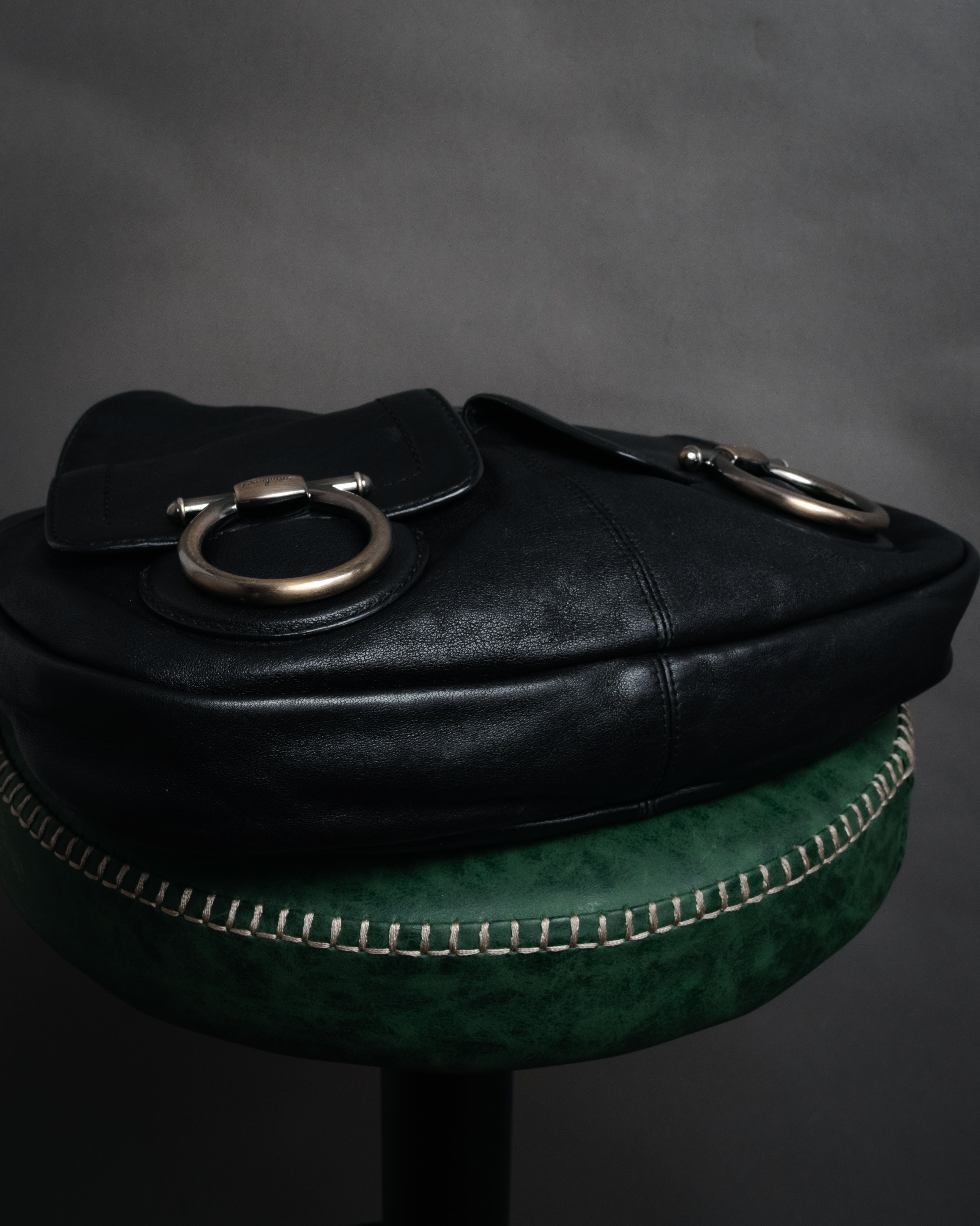 “Salvatore Ferragamo“ Mid 2000’s-early 2010’s gancini pocket hobo bag
