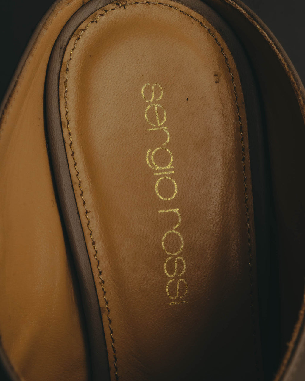 "Sergio Rossi" 10's Minimal leather mule sandals
