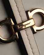 “Salvatore Ferragamo” 2010’s canvas and leather gancini tote bag
