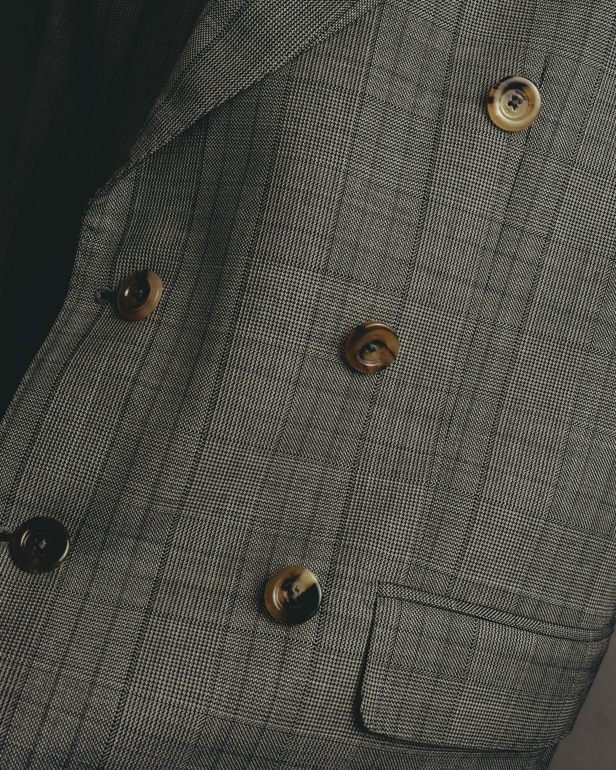 -SPECIAL- “GUCCI” 2019-2021 Glen check double-breasted wool suit
