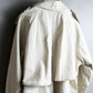 "MARILYN DE PEREL" Covered button detail  Ivory feminine trench coat