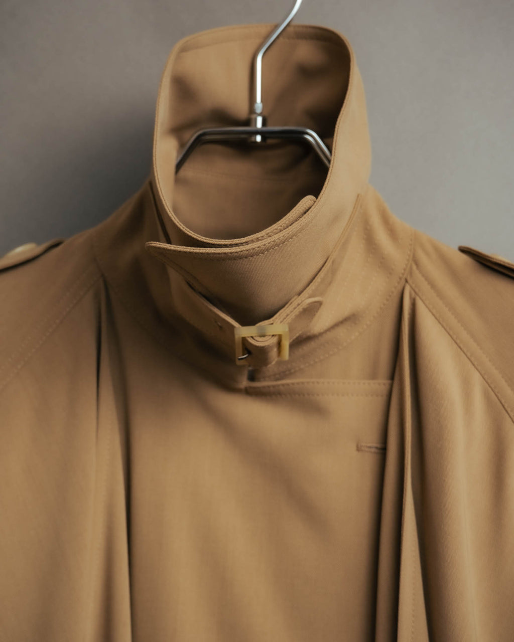 -SPECIAL- “HERMÈS” 90’s-00’s Margiela era draped wool trench coat