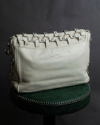 "Christian Dior" Metal ring leather combination design bag